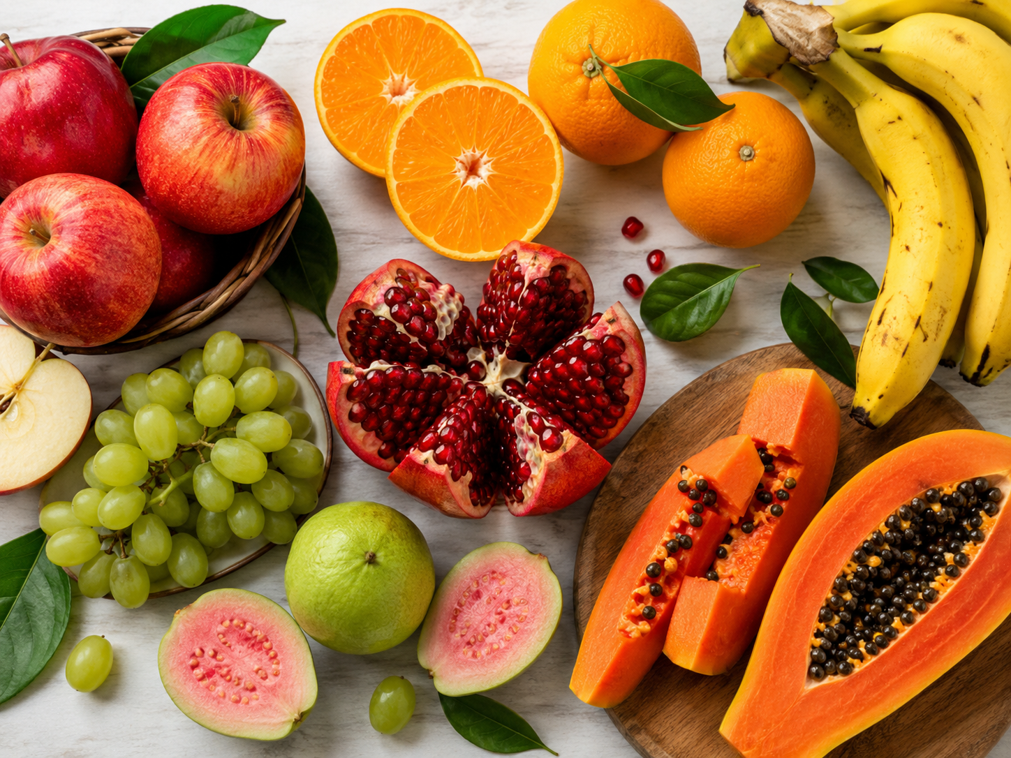 Fresh Ozone-Cleaned Fruits