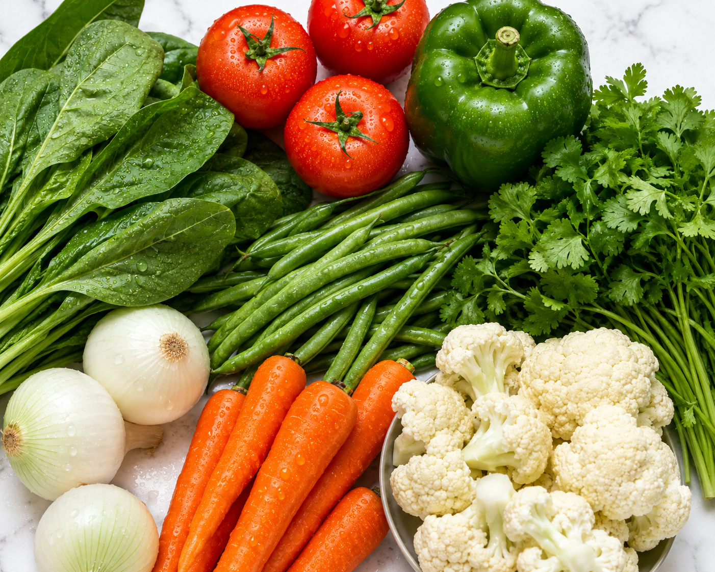 Fresh Ozone-Cleaned Vegetables